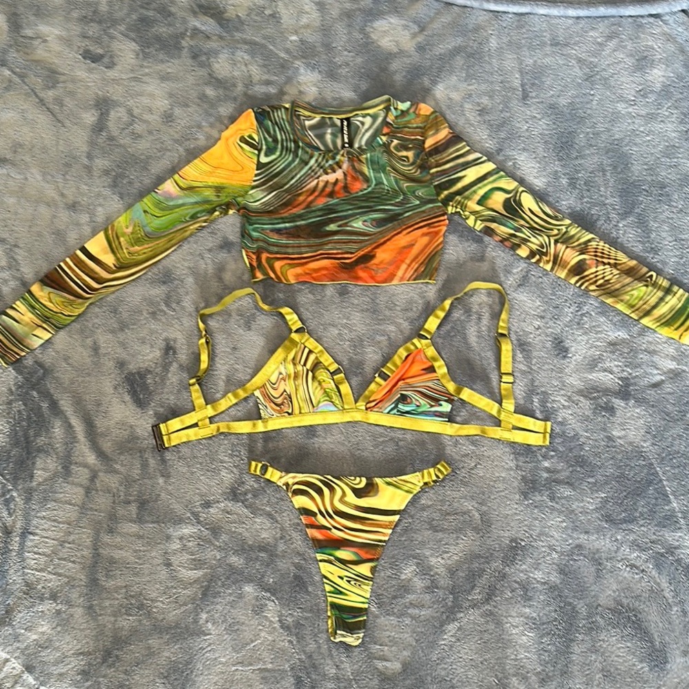Poster Grl 3pc Bikini Rave Set - Picture 7 of 10